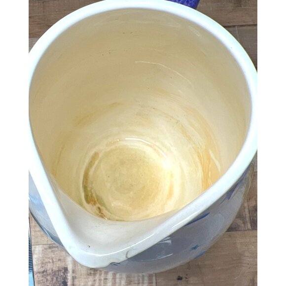 Christmas Blossom Angelica Ceramic Pitcher By Deb Miers  Hand Painted Angel - Picture 5 of 6